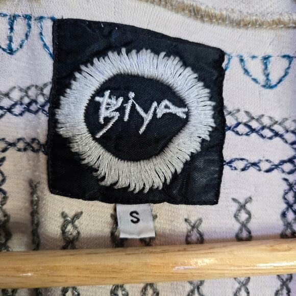 Johnny Was Biya Womens Embroidered Open Front Long Duster Size S Boho Western - Picture 9 of 12